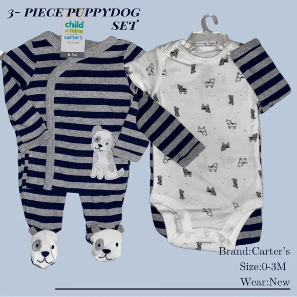 Baby Puppy Dog 3-Piece Set - Picture 1 of 1